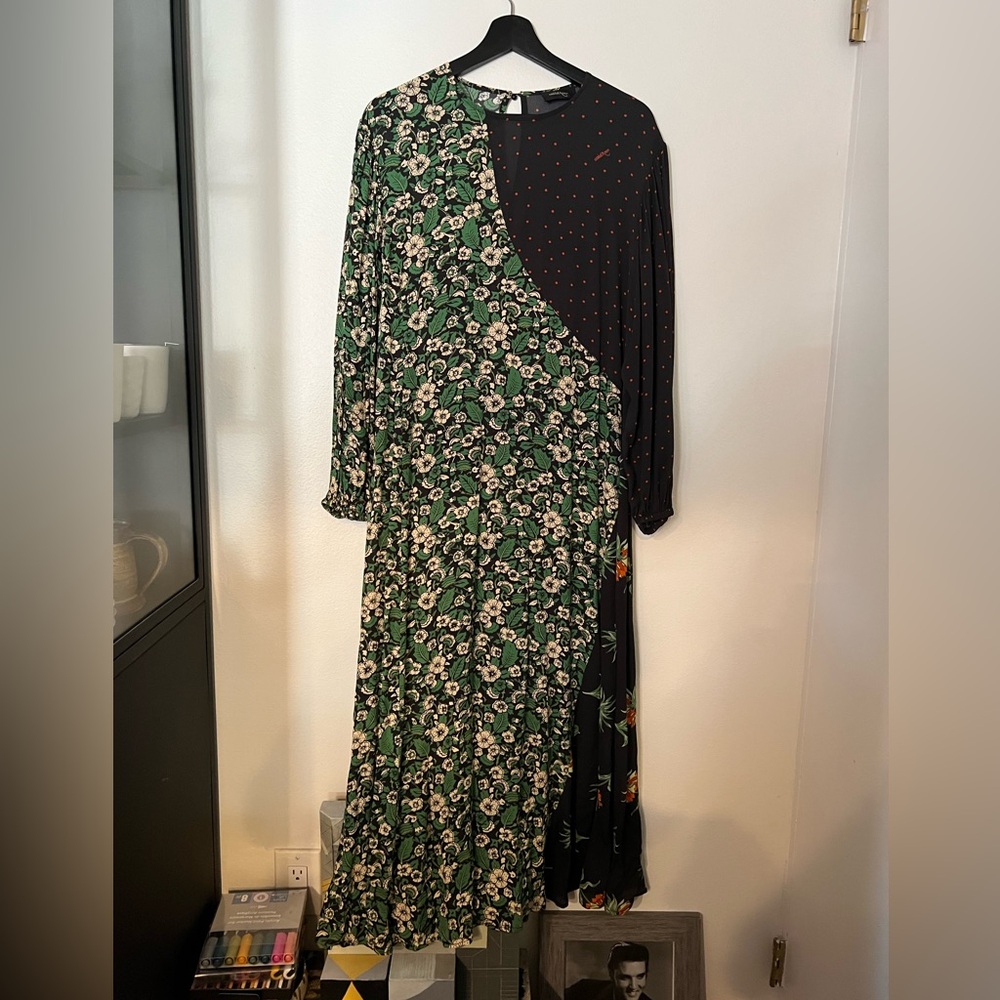 Long patchwork dress Ottod’ame made in Italy size 4 viscose